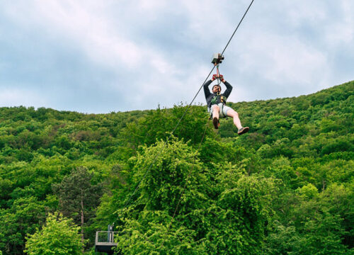 Zipline lanová dráha Gombasek